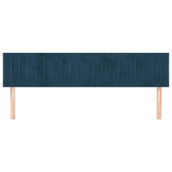 Avis Maison Chic Lot de 2 Têtes de lit design Bleu pour chambre - Décoration de lit foncé 100x5x78/88 cm Velours -MN84964