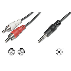 CAVI ASSMANN Electronic 3.5mm - 2x RCA, M/M, 1.5 m câble audio 1,5 m 3,5mm 2 x RCA Noir, Rouge, Blanc