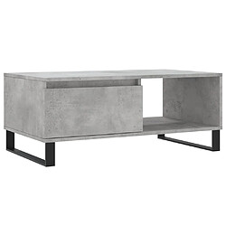 Maison Chic Table basse,Table Console Table d'appoint, Table pour salon Gris béton 90x50x36,5 cm Bois d'ingénierie -MN18192