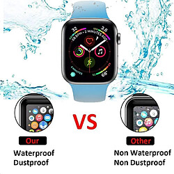 Protecteur d'écran 42 mm pour Apple Watch Series 3/2/1 [Lot de 2] [Verre trempé] Film de protection à couverture totale 9H 2,5D (Noir 42 mm)