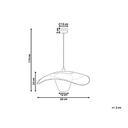 Avis Beliani Lampe suspension LUNGA Métal Noir