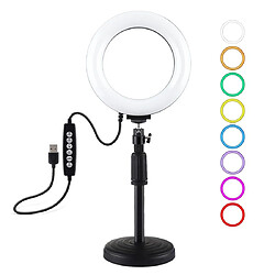 Yonis Ring Light LED RGB 8 Couleurs Pour Vlog