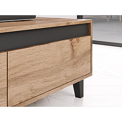 Avis Bestmobilier Lord - meuble TV - bois et noir - 185 cm - style industriel