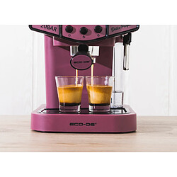 Avis Eco-De ECODE® Machine à café "DELICE PURPLE" 20 BAR, BUSE POUR ECODE Cafetière Espresso DELICE PURPLE, Pression 20 Bar, Vapeur, Réservoir 1.5 Litre, Manomètre avec Température ECO-419DP