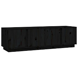 vidaXL Meuble TV Noir 140x40x40 cm Bois de pin massif