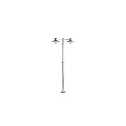 Boutica-Design Lampadaire exterieur Galvanisé LUND 2X57W Max