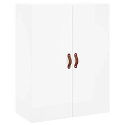 Acheter vidaXL Buffet haut Blanc brillant 69,5x34x180 cm Bois d'ingénierie