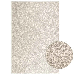 vidaXL Tapis ZIZUR crème 140x200 cm aspect de jute intérieur extérieur