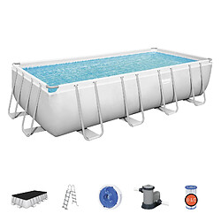 Bestway Piscine tubulaire rectangle power steel 5.49 x 2.74 x h.1.22 m - filtre à cartouche