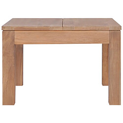 Avis ComfortXL Table Basse Bois De Teck Et Finition Naturelle 60 X 60 X 40 Cm