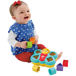 Fisher-Price Trieur De Forme Papillon jouet bébé avec 6 blocs de 4 formes différentes pour apprendre à trier et à empiler, 6 mois et plus, CDC22