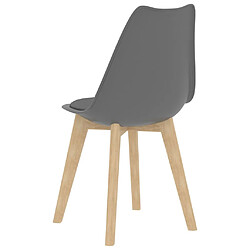 Decoshop26 Lot de 2 chaises de salle à manger cuisine design classique synthétique gris CDS020573 pas cher