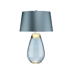 Elstead Lighting Lampe de table Lena Verre Verre teinté bleu / Nuance Bleu Canard