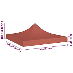 Acheter vidaXL Toit de tente de réception 3x3 m Terre cuite 270 g/m²