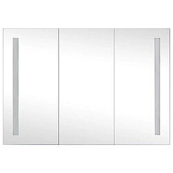 Avis vidaXL Armoire de salle de bain à miroir LED 89x14x62 cm