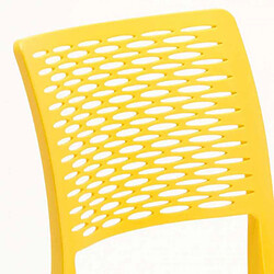 Ahd Amazing Home Design Chaise pour salle à manger Bar et Jardin en Polypropylène Empilable et Légère Cross, Couleur: Jaune pas cher