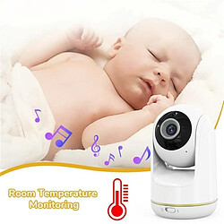 Acheter Babyphone Camera HD 5 Pouces Moniteur Bébé Vision Nocturne Température Berceuses EU Plug YONIS