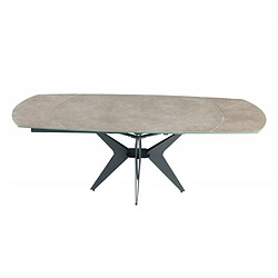 Avis Inside 75 Table de repas extensible BOOMERANG 160/228 x 95 cm plateau céramique Grey pied acier noir