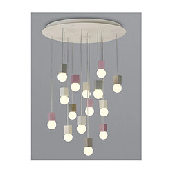 Luminaire Center Suspension Galaxia Ciment blanc, gris, rouge