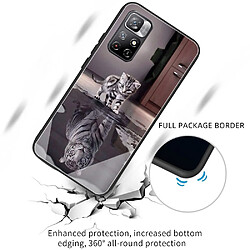 Coque en TPU anti-rayures chat et tigre pour votre Xiaomi Redmi Note 11/Poco M4 Pro 5G