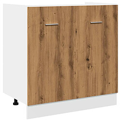 vidaXL Armoire de plancher d'évier chêne artisanal 80x46x81,5 cm