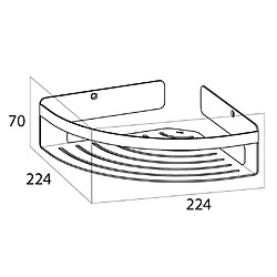 Tiger Panier d'angle de salle de bain Caddy Argenté L 1400630946 pas cher