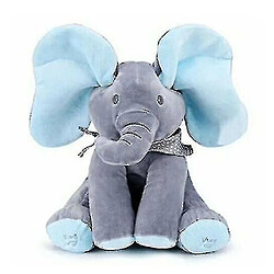 Universal Musique éléphant en peluche jouet en peluche de chant poupée bébé cadeau (bleu)