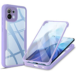 Coque en TPU + acrylique violet pour votre Xiaomi Mi 11