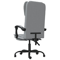 Acheter vidaXL Fauteuil inclinable de bureau Gris clair Tissu