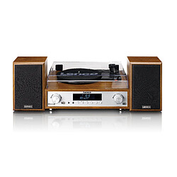 Lenco Ensemble stéréo HiFi avec platine vinyle,radio DAB+/FM et Bluetooth® MC-160WD Bois