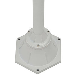 Avis vidaXL Lampadaire de jardin E27 220 cm Aluminium 2 lanternes Blanc