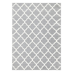 RUGSX BCF Tapis Morad TRELIS Treillis marocain - gris clair 140x200 cm