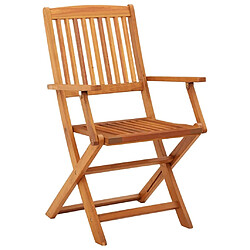 Maison Chic Lot de 2 Chaises de jardin,Fauteuil d'extérieur pliables Bois d'eucalyptus massif -MN79924 