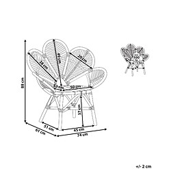 Avis Beliani Chaise de jardin FLORENTINE II Rotin Naturel
