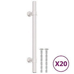 vidaXL Poignées d'armoire 20 pcs argenté 128 mm acier inoxydable