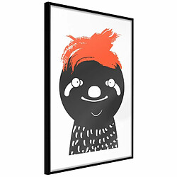 Paris Prix Affiche Murale Encadrée Through Life With a Smile 20 x 30 cm Noir