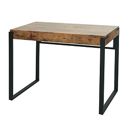 Decoshop26 Bureau table d'ordinateur table d'appoint 100x54 cm MDF chêne sauvage et métal foncé 04_0006065