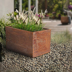 Esschert Garden Jardinière en acier corten rouille 78 x 38 x 38 cm.