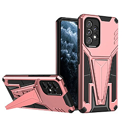 Coque en TPU anti-rayures avec béquille en V or rose pour votre Samsung Galaxy A53 5G