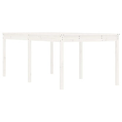 Maison Chic Table de jardin | Table d'extérieur blanc 203,5x100x76 cm bois massif de pin -GKD38577