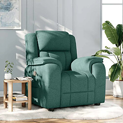 vidaXL Fauteuil inclinable Vert foncé Tissu