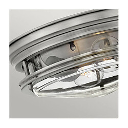 Elstead Lighting Plafonnier Salle de bains Hinkley Verre transparent,acier Verre transparent, nickel antique.