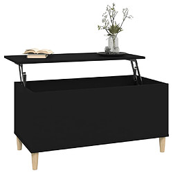 Maison Chic Tabls basse,Table Console pour salon Noir 90x44,5x45 cm Bois d'ingénierie -MN78690 pas cher