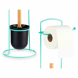 Avis Berilo Porte-rouleaux pour Papier Toilette Menthe Métal Bambou 17 x 57 x 16,5 cm (6 Unités)