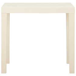 vidaXL Table de jardin Blanc 79x65x72 cm Plastique