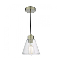 Luminaire Center Suspension Jie Laiton antique,verre 1 ampoule 16,5cm