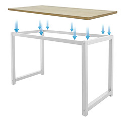 Avis ML DESIGN MODERN LIVING Table de bureau d'ordinateur informatique en MDF métal 120x60 cm chêne et blanc