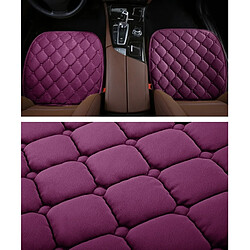 Avis Wewoo 3 PCS / Ensemble Luxueux Chaud Coussin Couverture De Siège De Voiture Universel Avant Couvre Arrière De Pad Anti-dérapant Chaise Tapis De Sans En Peluche Violet