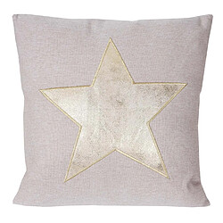 Mendler Coussin de décoration, étoile, coussin avec bourrage, aspect brillant, 45x45cm