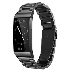 Bracelet en métal trois perles noir pour votre Fitbit Charge 3